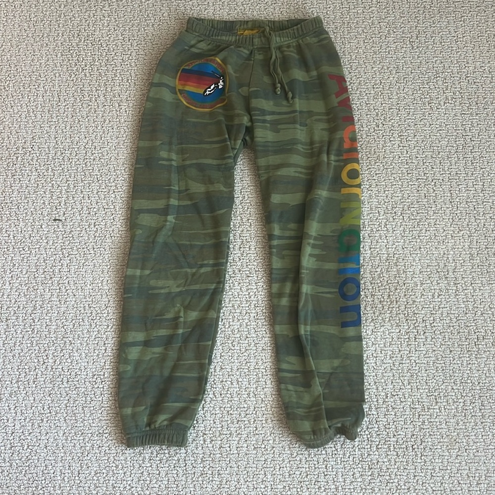 Aviator Nation Camo Rainbow Sweatpants